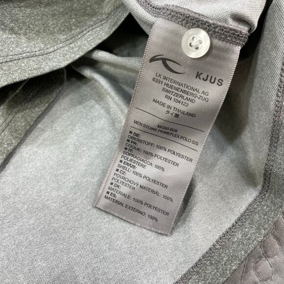 KJUS Shirt Mens X Large 54 UPF 30+‎ Grey Golf Polo Performance Tech Stretch - Picture 6 of 9